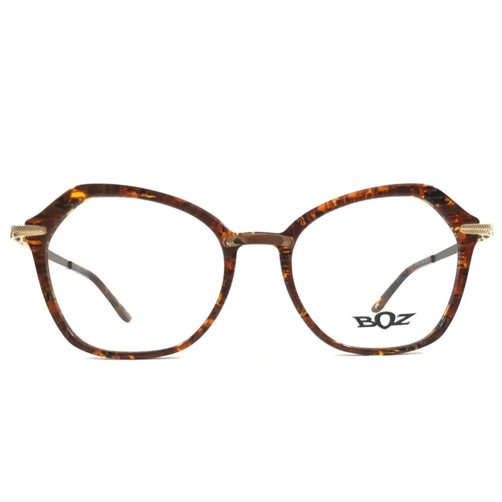 BOZ Eyeglasses Frames IXELLE 9095 Demi Shiny Gold Brown Tortoise 53-18-135